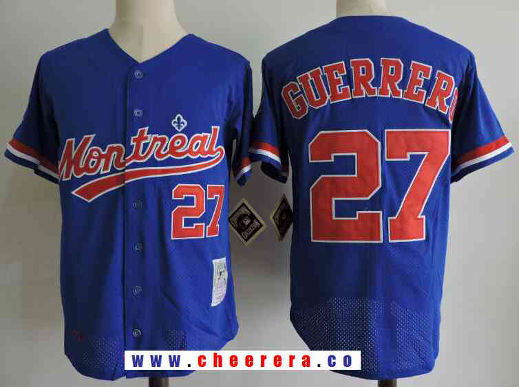 Vladimir Guerrero Washington Nationals navy Throwback jersey
