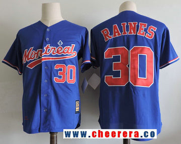 Tim Raines Washington Nationals navy Throwback jersey
