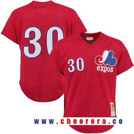 Tim Raines Washington Nationals red Throwback jersey