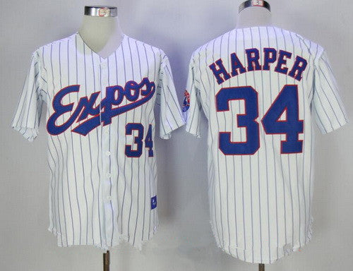 Bryce Harper Majestic Washington Nationals white Cooperstown jersey