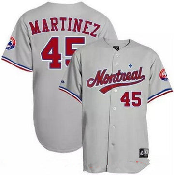 Pedro Martinez Washington Nationals gray Throwback jersey