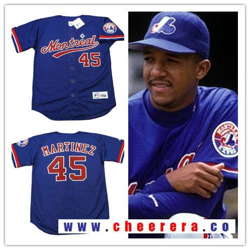 Pedro Martinez Washington Nationals navy Throwback jersey