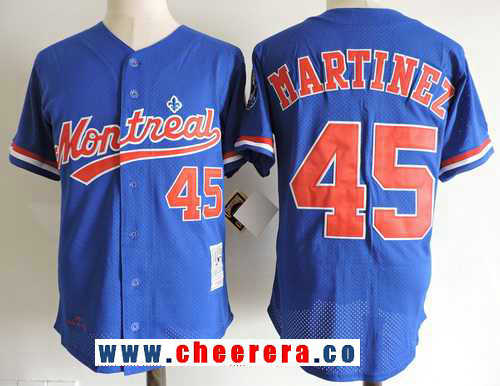 Pedro Martinez Washington Nationals navy Throwback jersey