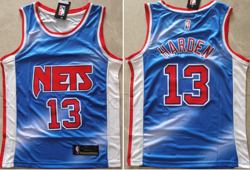 NBA James Harden Brooklyn Nets blue jersey