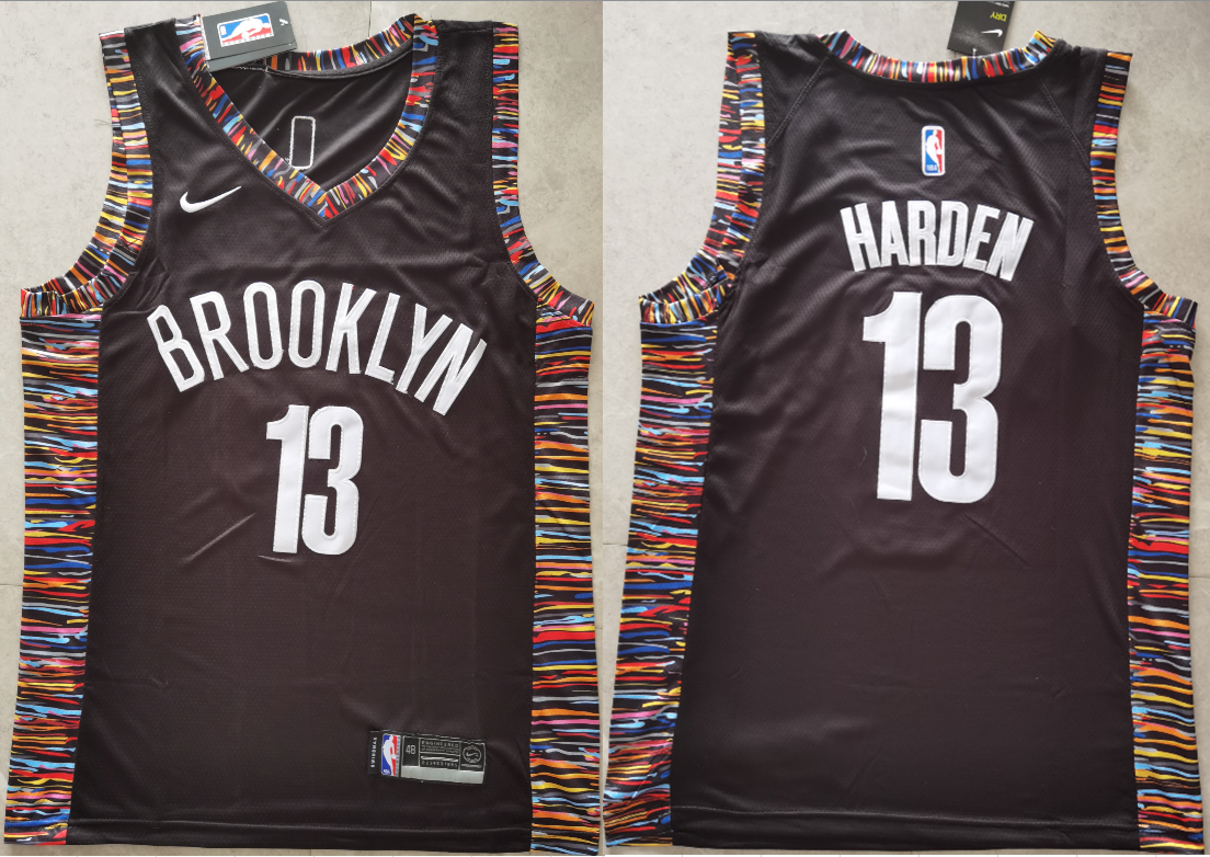 NBA James Harden Brooklyn Nets black jersey