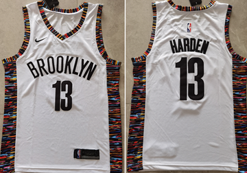 NBA James Harden Brooklyn Nets white jersey