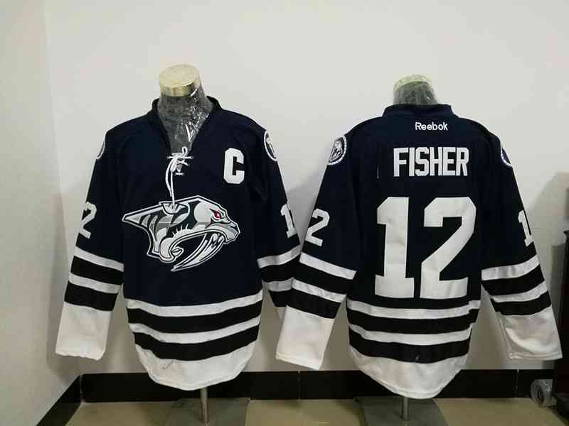 Mike Fisher Nashville Predators navy Third jersey