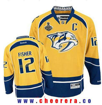 Mike Fisher Nashville Predators yellow jersey