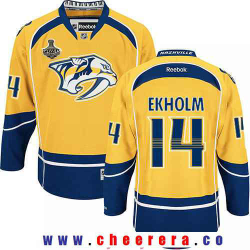 Mattias Ekholm Nashville Predators yellow jersey