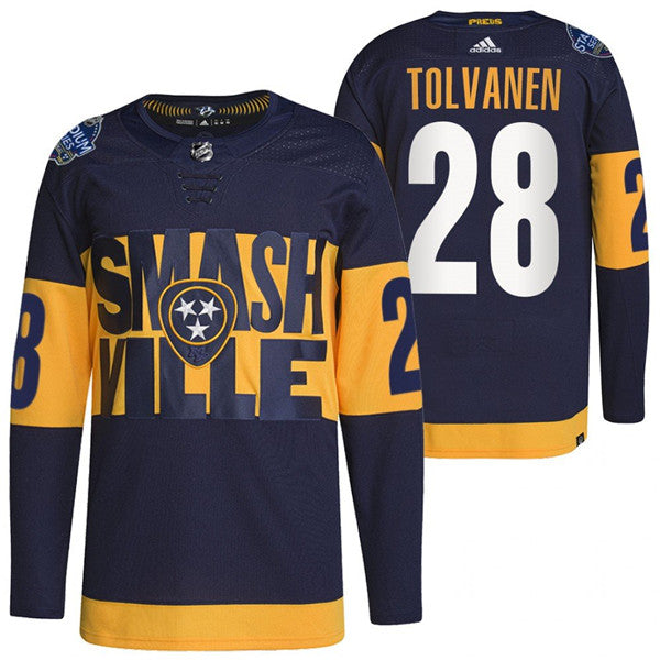 Eeli Tolvanen Nashville Predators navy Stadium Series jersey