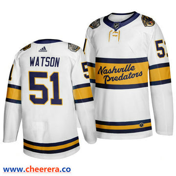 Austin Watson Nashville Predators white Winter Classic jersey