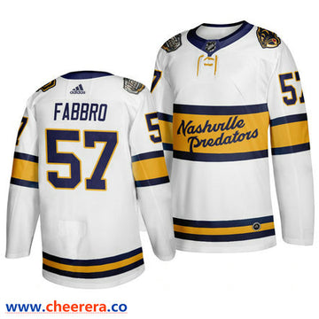 Dante Fabbro Nashville Predators white Winter Classic jersey