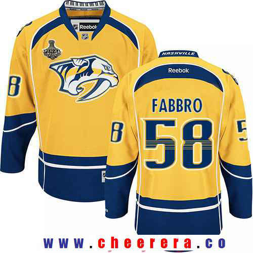 Dante Fabbro Nashville Predators yellow jersey