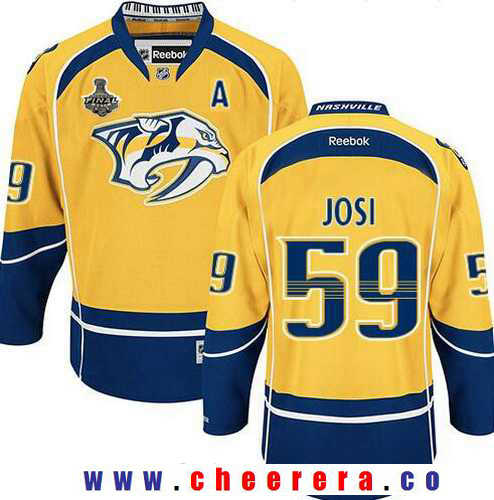 Roman Josi Nashville Predators yellow jersey