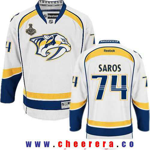 Juuse Saros Nashville Predators white jersey