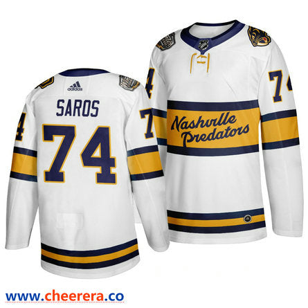 Juuse Saros Nashville Predators white Winter Classic jersey