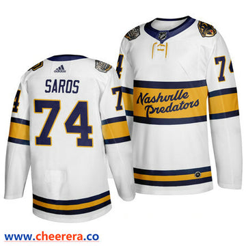 Juuse Saros Nashville Predators white Winter Classic jersey