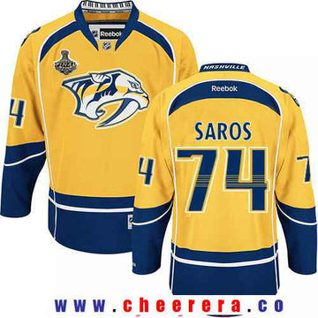 Juuse Saros Nashville Predators yellow jersey