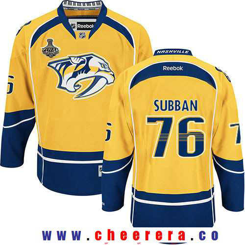 P.K. Subban Nashville Predators yellow jersey