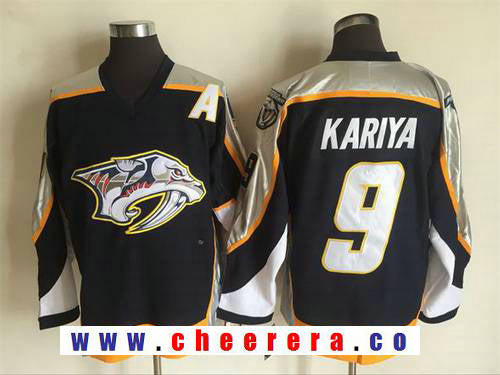 Paul Kariya Nashville Predators navy Throwback jersey