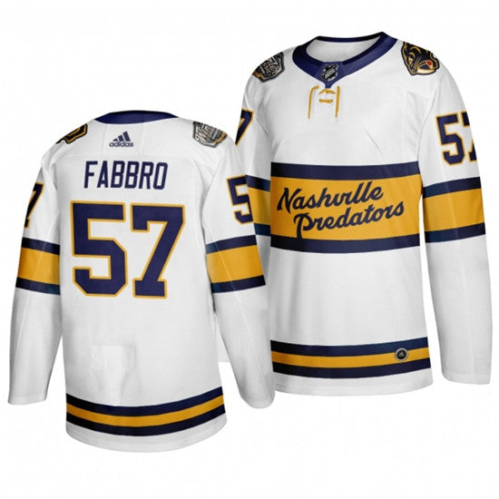 Adidas Dante Fabbro Nashville Predators white jersey