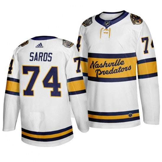Adidas Juuse Saros Nashville Predators white jersey