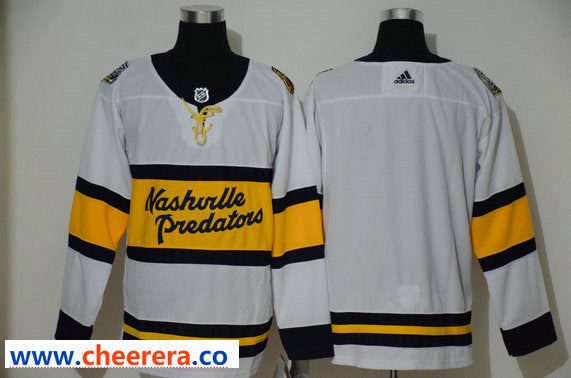 Custom Nashville Predators white Winter Classic jersey