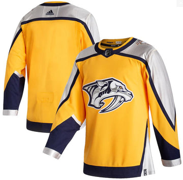 Custom Nashville Predators yellow Reverse Retro jersey