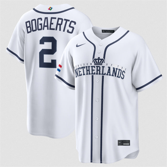 Xander Bogaerts Netherlands National Team white Classic jersey