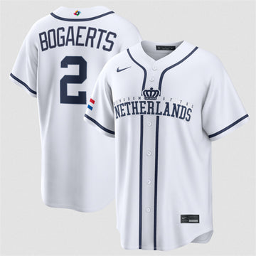 Xander Bogaerts Netherlands National Team white Classic jersey