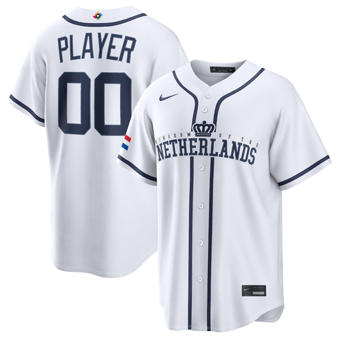 Custom Netherlands National Team white Classic jersey