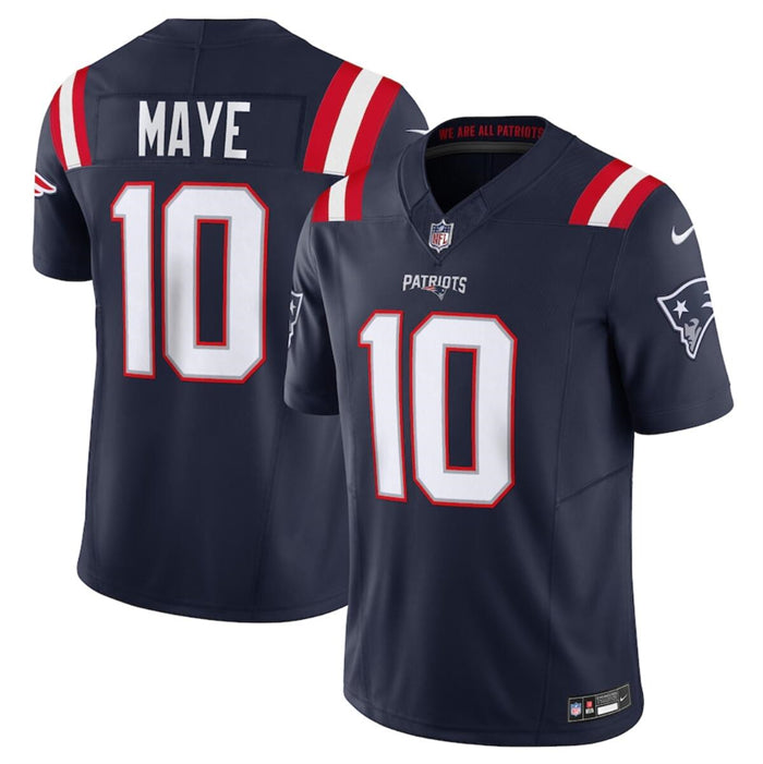 Drake Maye New England Patriots navy Vapor jersey