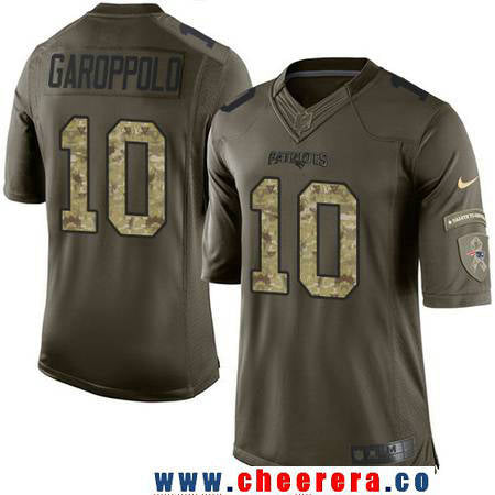 Jimmy Garoppolo New England Patriots green Salute To Service jersey