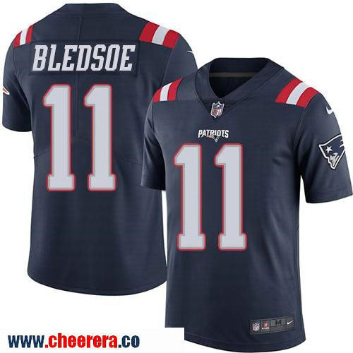 Drew Bledsoe New England Patriots navy Color Rush jersey