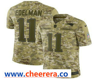 Julian Edelman New England Patriots camo Salute To Service jersey