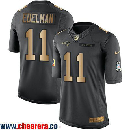 Julian Edelman New England Patriots anthracite Salute To Service jersey