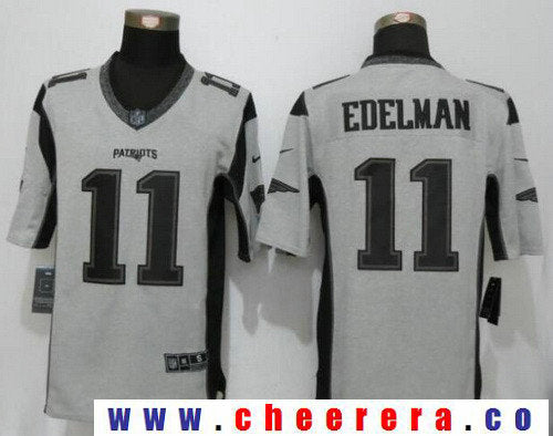 Julian Edelman New England Patriots gray Limited jersey