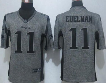 Julian Edelman Nike New England Patriots gray Limited jersey