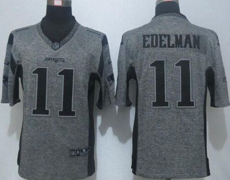 Julian Edelman Nike New England Patriots gray Limited jersey