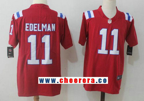 Julian Edelman New England Patriots red Vapor jersey