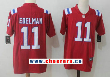 Julian Edelman New England Patriots red Vapor jersey