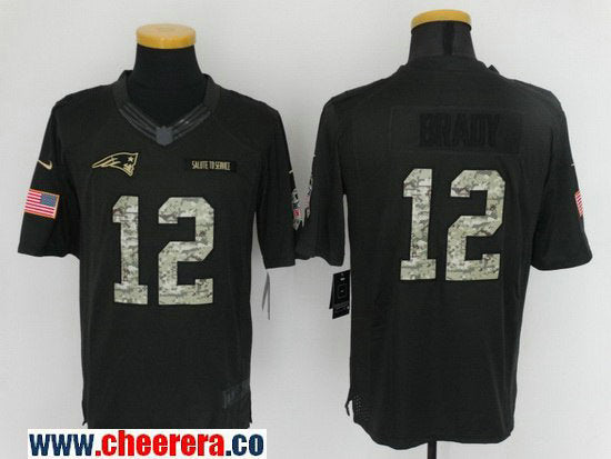 Tom Brady New England Patriots black Salute To Service jersey
