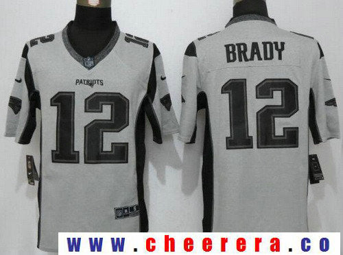 Tom Brady New England Patriots gray Limited jersey