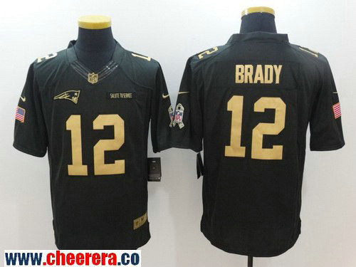 Tom Brady New England Patriots navy Salute To Service jersey