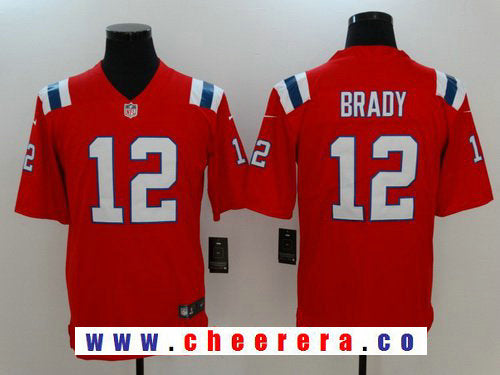 Tom Brady New England Patriots red Vapor jersey