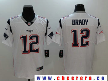 Tom Brady New England Patriots white Vapor jersey