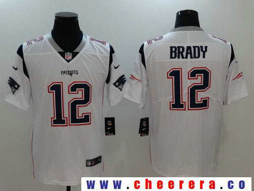 Tom Brady New England Patriots white Vapor jersey