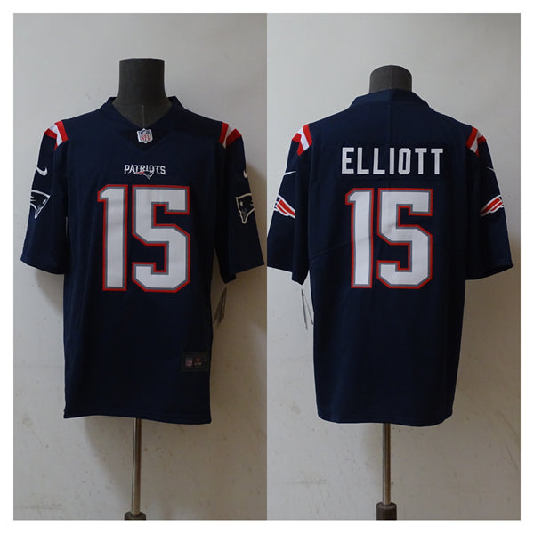 Ezekiel Elliott New England Patriots navy Vapor jersey