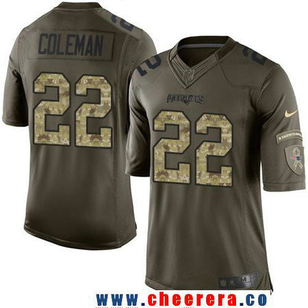 Justin Coleman New England Patriots green Salute To Service jersey