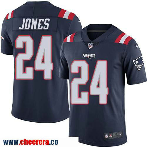 Cyrus Jones New England Patriots navy Color Rush jersey